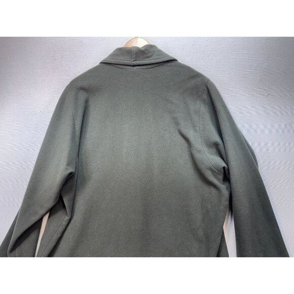 Eileen Fisher Womens Wool Blazer Jacket Sze 2 Olive Green Button Up Pockets - Picture 10 of 11